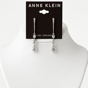 Anne Klein Cubic Zirconia Drop Earrings NWT